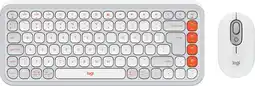 Coolblue Logitech Pop Icon Combo toetsenbord en muis set Wit aanbieding