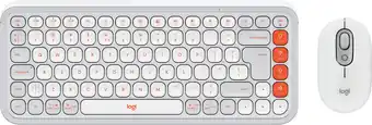 Coolblue Logitech Pop Icon Combo toetsenbord en muis set Wit aanbieding