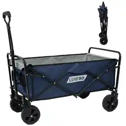 ANWB Luvego Opvouwbare Bolderkar 80 kg Blauw aanbieding