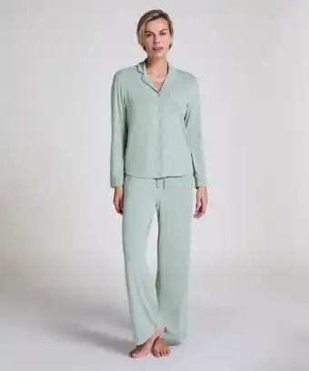 Hunkemoller Hunkemöller Broek Jersey Essential Groen aanbieding