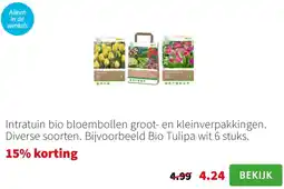 Intratuin Intratuin bio bloembollen groot en kleinverpakkingen aanbieding