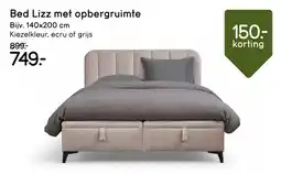 Leen Bakker Bed Lizz met opbergruimte aanbieding