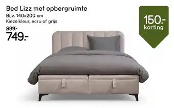 Leen Bakker Bed Lizz met opbergruimte aanbieding