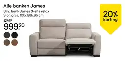 Leen Bakker Banken James 3 zits relax aanbieding