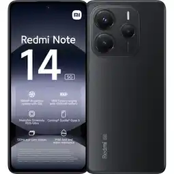 MediaMarkt Xiaomi Redmi Note 14 - 5g 256gb Midnight Zwart 256 Gb aanbieding