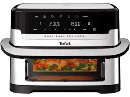 MediaMarkt Tefal Ey922d Dual Easy Fry Flex Air Fryer Rvs aanbieding
