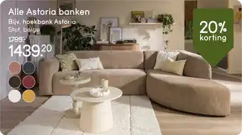 Leen Bakker Hoekbank Astoria aanbieding