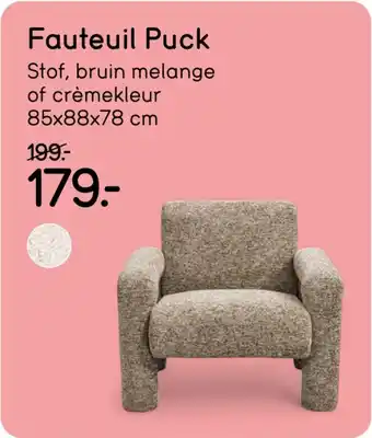 Leen Bakker Fauteuil Puck aanbieding