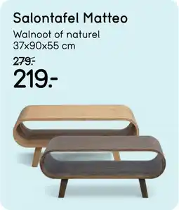 Leen Bakker Salontafel Matteo aanbieding