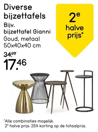 Leen Bakker Bijzettafel Gianni aanbieding
