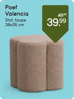 Leen Bakker Poef Valencia aanbieding