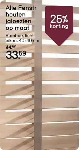 Leen Bakker Fenstr houten jalozien op maat aanbieding