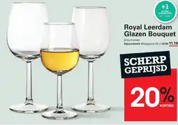 Sligro Royal Leerdam Glazen Bouquet aanbieding