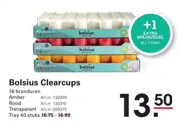 Sligro Bolsius Clearcups aanbieding