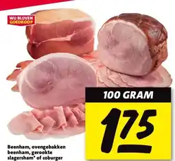 Nettorama Beenham, ovengebakken beenham, gerookte slagersham of coburger aanbieding