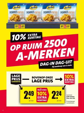 Nettorama Aviko pommes frites, zak 1 kilo aanbieding