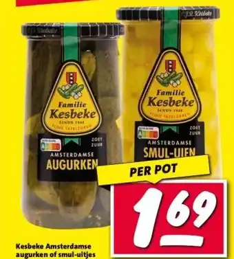 Nettorama Kesbeke Amsterdamse augurken of smul-uitjes aanbieding
