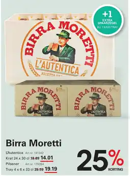 Sligro Birra Moretti aanbieding