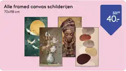 Leen Bakker Framed canvas schilderijen aanbieding