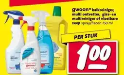 Nettorama gwoon kalkreiniger, multi ontvetter, glas- en multireiniger of vloeibare zeep aanbieding