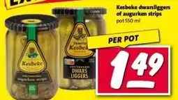 Nettorama Kesbeke dwarsliggers of augurken strips aanbieding