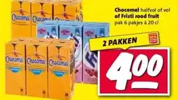 Nettorama Chocomel halfvol of vol of Fristi rood fruit aanbieding