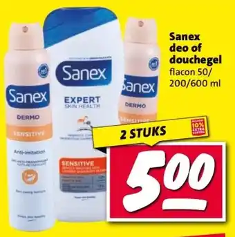 Nettorama Sanex deo of douchegel aanbieding