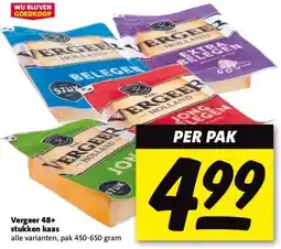 Nettorama Vergeer 48+ stukken kaas aanbieding