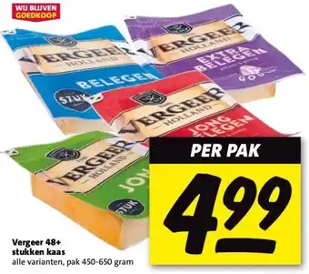 Nettorama Vergeer 48+ stukken kaas aanbieding