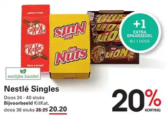 Sligro Nestlé Singles aanbieding