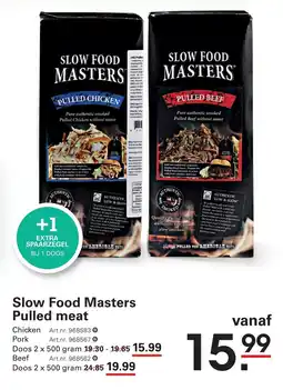 Sligro Slow Food Masters Pulled meat aanbieding