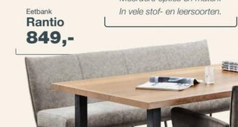 IN.HOUSE Eetbank Rantio aanbieding