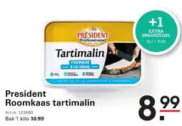 Sligro President Roomkaas tartimalin aanbieding