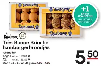 Sligro Très Bonne Brioche hamburgerbroodjes aanbieding