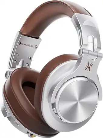 Bol.com OneOdio A70 - draadloze koptelefoon - microfoon - muziek|studio|DJ (bruin/zilver) aanbieding