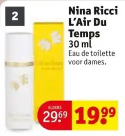 Kruidvat Nina Ricci L'Air Du Temps aanbieding