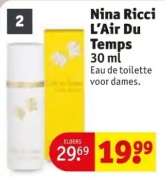 Kruidvat Nina Ricci L'Air Du Temps aanbieding
