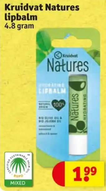 Kruidvat Kruidvat Natures lipbalm aanbieding