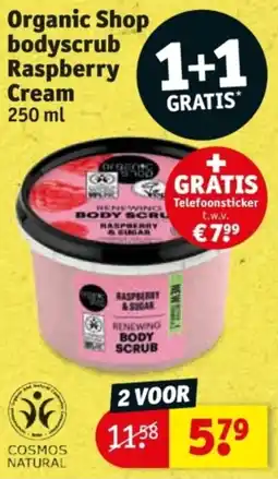 Kruidvat Organic Shop bodyscrub Raspberry Cream aanbieding