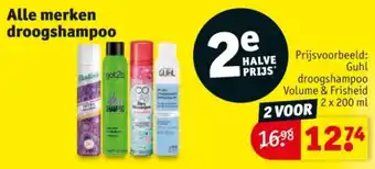 Kruidvat Alle merken droogshampoo aanbieding