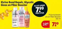 Kruidvat Elvive Bond Repair, Glycolic Gloss en Fiber Booster aanbieding