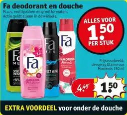 Kruidvat Fa deodorant en douche aanbieding