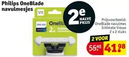 Kruidvat Philips OneBlade navulmesjes aanbieding