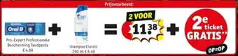 Kruidvat Pro-Expert Professionele Bescherming Tandpasta + Shampoo Classic aanbieding