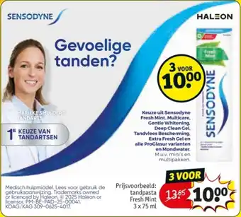 Kruidvat Tandapasta Fresh Mint aanbieding