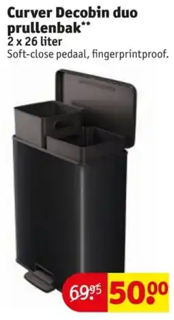 Kruidvat Curver Decobin duo prullenbak aanbieding