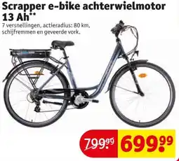 Kruidvat Scrapper e-bike achterwielmotor 13 Ah aanbieding