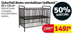 Kruidvat Colorfull Home verstelbaar ledikant aanbieding
