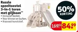Kruidvat Russle speeltoestel 3 in 1 toren met glijbaan aanbieding