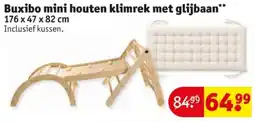 Kruidvat Buxibo mini houten klimrek met glijbaan aanbieding
